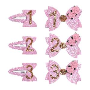 Pinzas para el Cabello de Niñas con Diseño de Calabaza de Halloween, 2 Piezas/Juego, Tela Brillante con Dibujos Animados, Accesorios para Fiestas - Product Image 3