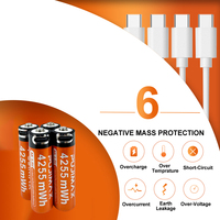 Fujimax baterai sel baterai isi ulang Lithium 2713 V awet 1.5 mah Logo dapat disesuaikan dengan kabel pengisian Tipe c 2 in 1
