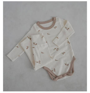 Conjunto de Primavera de Dos Piezas para Bebé, Body y <span class=keywords><strong>Pantalones</strong></span>, Conjunto de Mameluco de Manga Larga de Algodón - Product Image 3