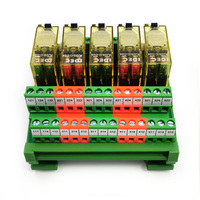 Module de relais miniature scellé à faible consommation Shimaide DC24V 5 canaux 2CO DPDT 8A à bornes à vis SMD-05DO-2CO-DRY-SC-DC24V LED
