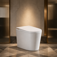 Siège de toilette intelligent télécommandé avec bidet électrique, anneau chauffant, couvercle automatique, eau chaude et séchage à l'air
