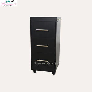 Профессиональная Заводская поставка, Современная тележка для салонов красоты, многофункциональная черная тележка для салонов - Product Image 4
