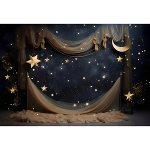 Fondo <span class=keywords><strong>de</strong></span> Estrellas Centelleantes pastel Smash bebé fiesta <span class=keywords><strong>de</strong></span> cumpleaños decoración <span class=keywords><strong>Luna</strong></span> estrellada retrato fotografía Fondo <span class=keywords><strong>estudio</strong></span> fotográfico - Product Image 1