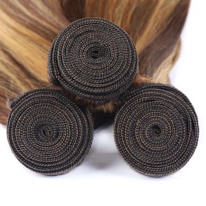 Extensiones de Cabello Humano Liso P4/27, 30-32 Pulgadas, para Mujeres <span class=keywords><strong>Negras</strong></span>, Paquetes de Cabello Liso Brasileño de Color Marrón - Product Image 5