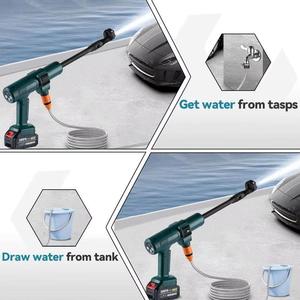 Cordless <b>Battery</b>-Powered 6-in-1 Nozzle Brushless DIY Airless Spray <b>Gun</b> with 200 BAR & 6 L/min for Car Cleaning - Product Image 5