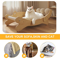 Planche à gratter pour chat avec coussin remplaçable-Un grand lit à gratter de style hamac protège les meubles, cadeau idéal pour chaton