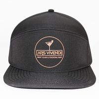 Casquette de baseball unisexe HS15 Hip Hop imperméable à 6 panneaux, visière plate, perforations laser, logo personnalisé OEM, pour activités de plein air et randonnée
