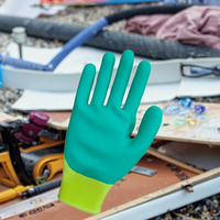 Gants de sécurité respirants antidérapants avec revêtement en latex, sans poudre, sans silicone, poignet élastique pour travaux manuels