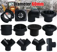 Adaptateur de tuyau de raccordement de conduit d'air pour chauffage diesel 60 mm/2,36 pouces, pour chauffage de stationnement 2KW 5KW 8KW, accessoire de sortie d'air chaud