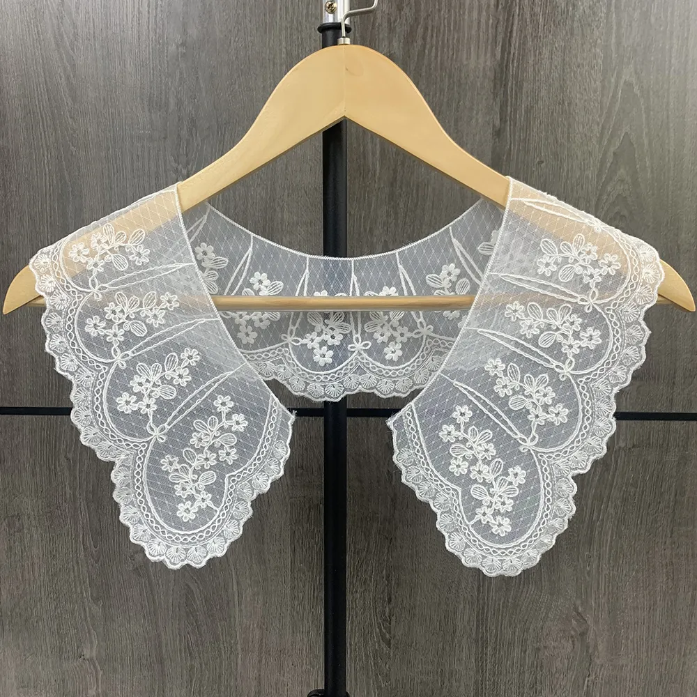 Fashion Collar Trimming For Garment Faked Cloak Collar Accessory Flower Lace Neck Detachable Collar For T-Shirt