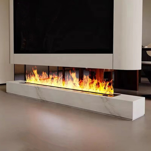 Chimenea de Agua Personalizada de 1m, 1.2m, 1.5m, con Aplicación 3D, Wifi, 7 Colores LED, Integrada en la Pared, para Hotel u Hogar, Chimenea Electrónica - Product Image 1