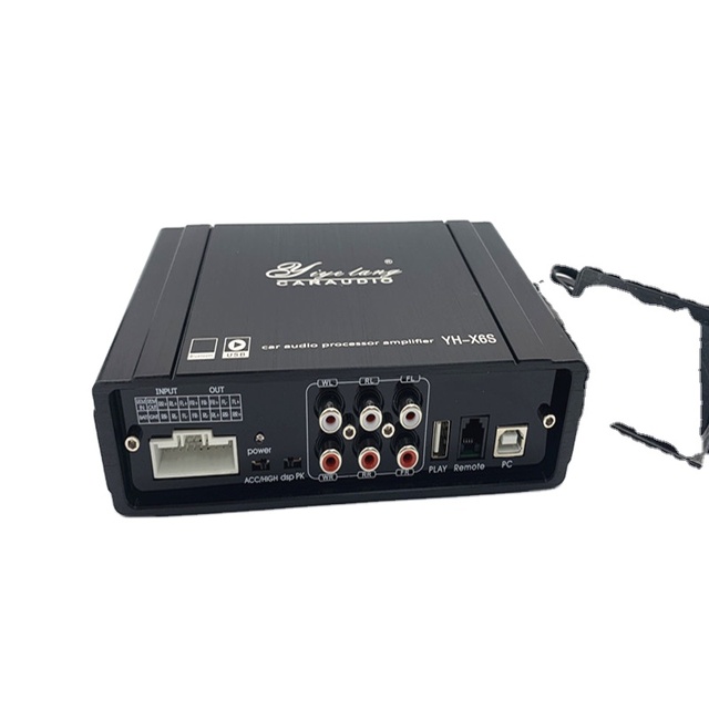 Professional 12V DC Car DSP Amplifier 4-Channel Class AB with Equalizers and Crossovers Made of Durable Aluminium