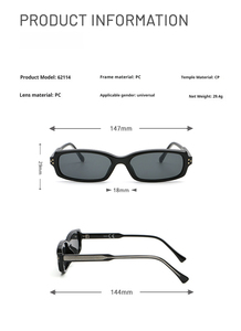 Gafas de Sol Retro Clásicas con Logotipo Personalizado, Protección UV400, Diseño de Marca, Montura Rectangular Pequeña de PC+CP, para Hombre y Mujer - Product Image 3