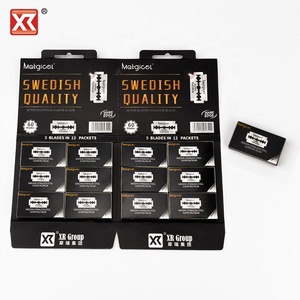 Vendita Diretta dalla Fabbrica: Confezione da 60 Lame di Rasoio di Lusso in Acciaio Inossidabile per la Cura della Pelle e delle Sopracciglia, per Uso Maschile - Product Image 1