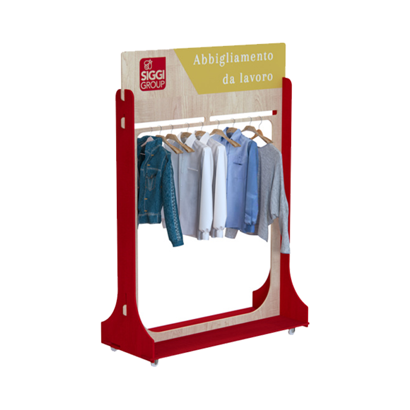 Apache Custom Modern Wooden Recyclable Rotating Floor Standing Display Rack Easy Assembly for Clothing Accessories Clothing — view 3