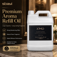 Huile de recharge pour diffuseur 5L de qualité hôtelière, OEM personnalisée, longue durée, huile essentielle d'aromathérapie pour désodorisant commercial, domestique et automobile