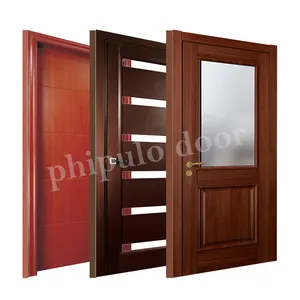 Puerta principal de madera de alta calidad, último diseño de proveedores de China, nuevos diseños de modelos, 2020