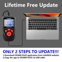 LAUNCH X431 CR3008 PLUS Herramienta de Diagnóstico OBD2 Completa, Escáner Automotriz OBDII, Comprobador de Motor y Batería, Actualización Gratuita, Paquete KW850