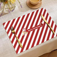 Nappe de table en lin de style occidental pour Noël, antidérapante, isolante thermique, vente en gros