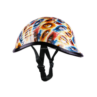 Casque de moto demi-coque style Hawk, compact et léger, ouvert, pour moto vintage