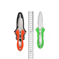 Couteau de sauvetage aquatique en acier inoxydable 420, revêtement titane, pour cordes de plongée et filets de sécurité