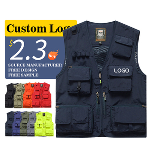 Chaleco de Trabajo Personalizado con Logotipo Bordado, 100% Nailon, de Alta Calidad, Multibolsillos, para Hombre - Product Image 2