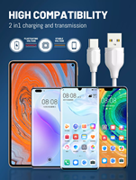 Câble USB Micro Type-C PD LDNIO LS371 2.0, prix de gros, 1 mètre, charge et transfert de données, chargeur USB 2.1A, câble de données