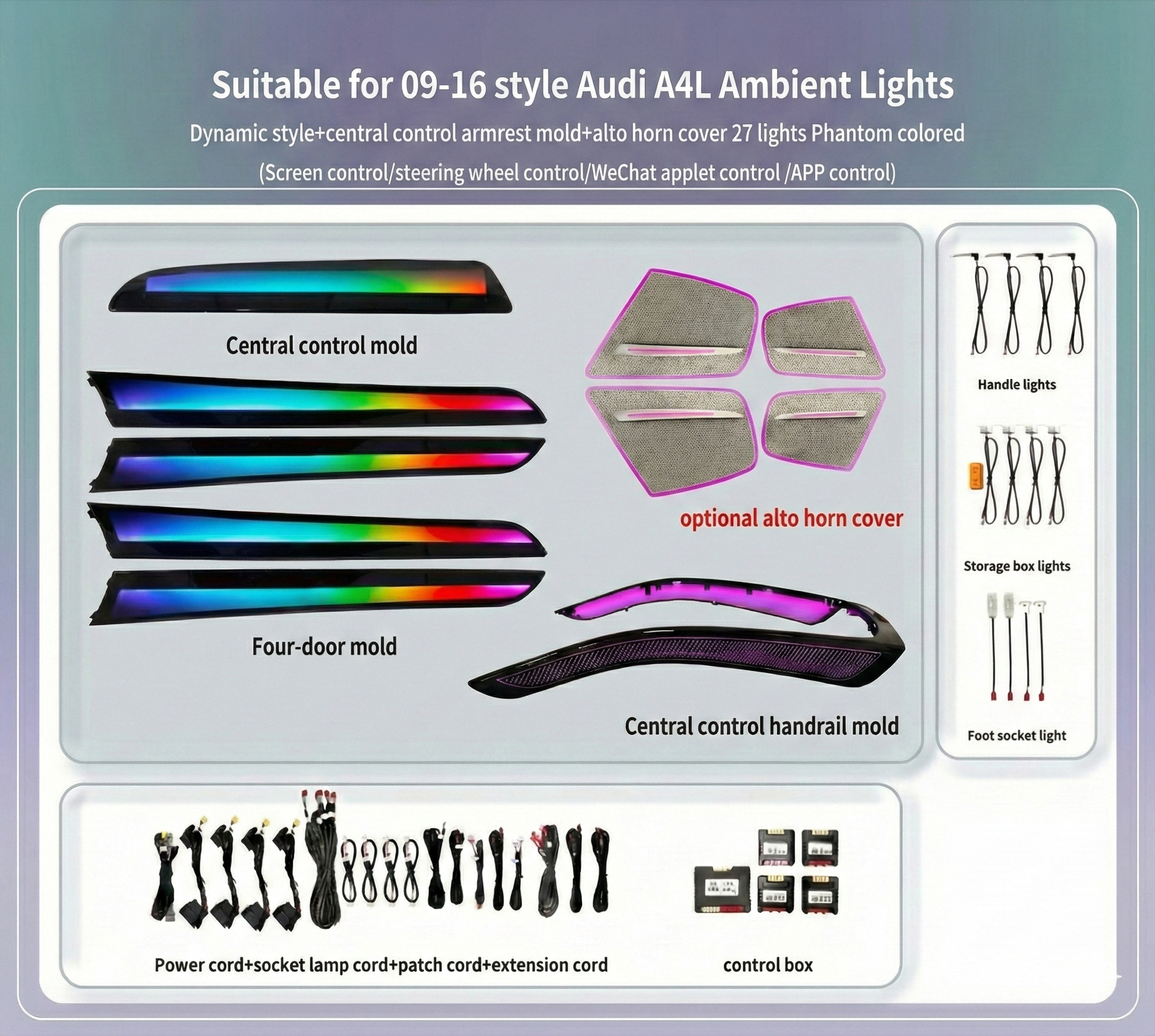 Dynamic 27-light iridescent design