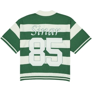Custom LOGO Sweater <strong>Men</strong> Short Sleeve Casual CrewNeck Knitwear Football Stripe Jumper Knit <strong>Polo</strong> <strong>Shirts</strong> Knitted Jersey <strong>Men</strong> Sweater - Product Image 2
