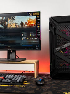 เคสสำหรับ <span class=keywords><strong>GT301</strong></span> TUF gunner Gaming, เคสพีซีหน้าต่างกระจกนิรภัยกันรอยแบบ Atx Form Factor - Product Image 1