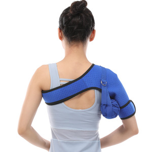 Shoulder <b>Support</b> Belt Blue Adjustable Breathable Upper Arm Brace For Rehabilitation And <b>Rotator</b> <b>Cuff</b> Protection - Product Image 1