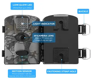 Kamera Video tersembunyi 1080P, dengan penglihatan malam 65 kaki tahan air IP65 Sensor CMOS elemen untuk pengawasan rumah dan pertanian