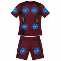 Combinaison d'entraînement EMS avec électrodes sèches, contrôlée par application intelligente, sans fil, respirante, stimulation musculaire électrique, vêtements de fitness pour la salle de sport