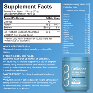 Poudre de peptides de <span class=keywords><strong>collagène</strong></span> <span class=keywords><strong>marin</strong></span> hydrolysé <span class=keywords><strong>Bio</strong></span>-peptides Protein Glow, complément pour la peau, les cheveux et les ongles - Product Image 3
