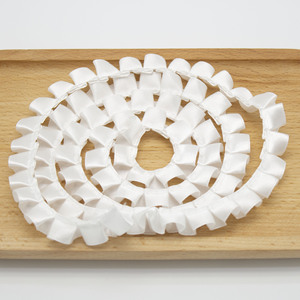 <span class=keywords><strong>Anglet</strong></span> dentelle blanche bricolage chapeaux tissu décoration ruban de satin plissé 10mm - Product Image 5