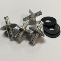 Broche d'entraînement en aluminium et en acier, riveté avec ancre de lave-linge en caoutchouc, installation facile d'un marteau en une seule étape par expansion, 3/8