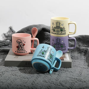 Tasse en céramique personnalisée peinte à la main, design créatif et tendance, compatible lave-vaisselle et micro-ondes, pour bureau, eau, lait, café - Product Image 4