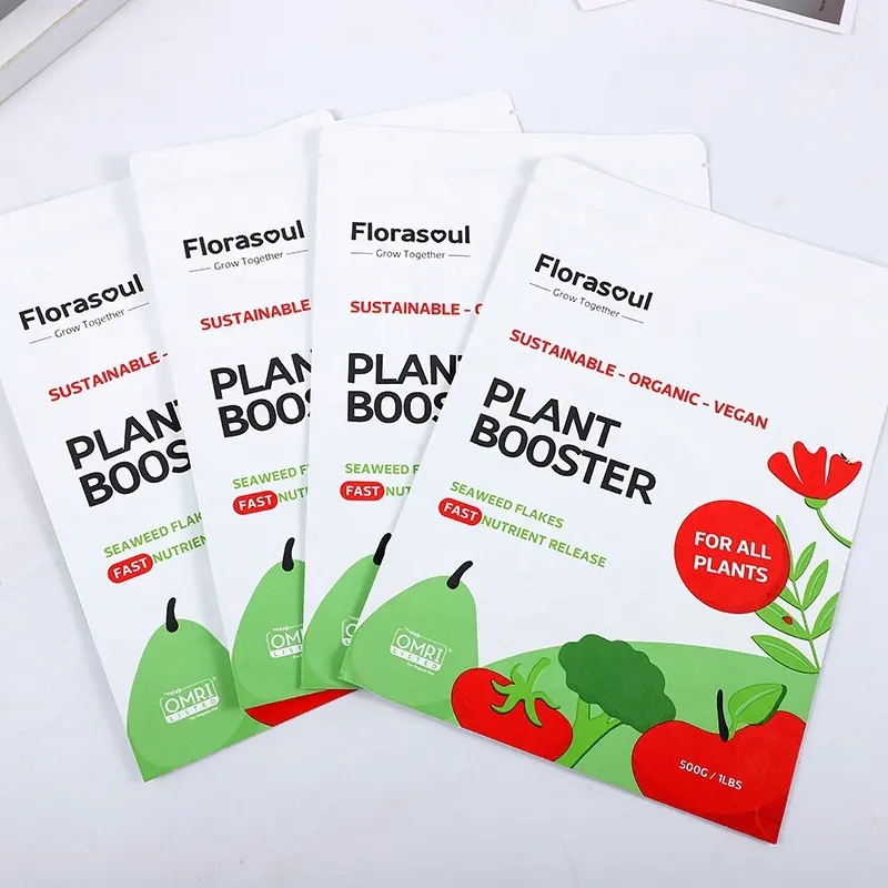 カスタム印刷ロゴ野菜プラスチック農業種子スタンドアップマイラー食品包装袋