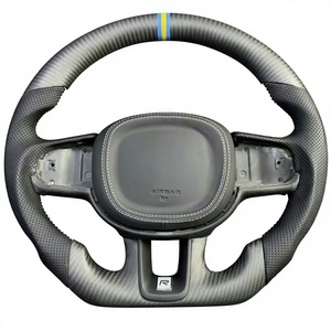 Volant sport en cuir et fibre de carbone pour Volvo XC40 S90 S60 V60 <span class=keywords><strong>V90</strong></span> S40 V40 XC60 XC90 – Design sportif, prise en main de 40 mm - Product Image 1