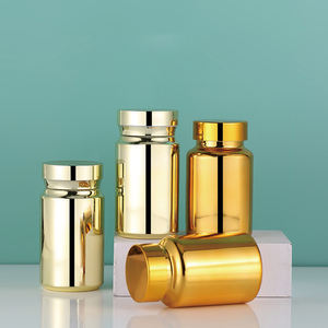 Bouteilles de produit de santé en <span class=keywords><strong>or</strong></span> haut de gamme de 80ml 150ml Bouteilles en plastique de 120ml <span class=keywords><strong>Capsule</strong></span> entièrement en argent Bouteilles d'emballage de médicaments en PET - Product Image 6