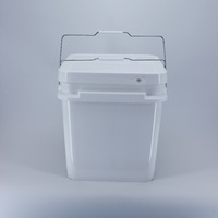 Seau carré en plastique de 30 litres pour le stockage de la farine en vrac : seau en PP de qualité alimentaire robuste avec couvercle hermétique, vente en gros