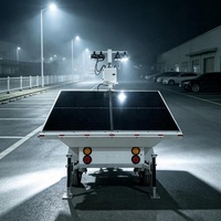 Remorque d'éclairage solaire mobile multifonctionnelle, éclairage LED solaire haute luminosité, remorques pour l'éclairage nocturne des écoles