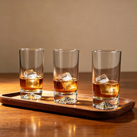 Verre à liqueur vide 100 ml 3 oz à fond montagne gaufré transparent, directement de l'usine