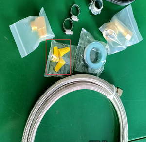 2025 Offre Spéciale argent clair 304 acier inoxydable lave-vaisselle tuyau fil tressé Kit universel Flexible 4ft Anti éclatement connecteur PEX - Product Image 1