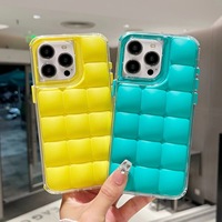Nouvelle coque tendance INS motif grille de glaçons pour 16 Pro Max, protection 2-en-1 360° avec protection caméra, vente en gros