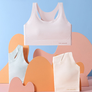 Y9246 Zachte Kinderen Sport Bralette Semi-Vaste Pads Schoolmeisjes Hardloopbh 'S Met Ademende Mesh-Rug Meisjesbeha - Product Image 3
