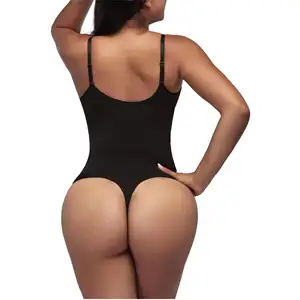 بدلة جسم نسائية بشعار مخصص للتحكم في البطن ملابس داخلية للنحت بدون درزات ثونغ بذلة جمبسوت توب تانك
