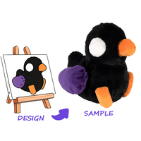 Peluche super douce personnalisée avec fermeture éclair, design brodé, doublure en nylon et en mesh