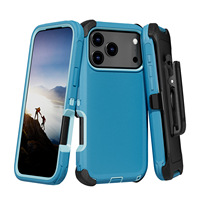 Étui antichoc 3-en-1 avec clip ceinture, style professionnel, pour iPhone 18, 17, 16, 15, 14, 13, 12