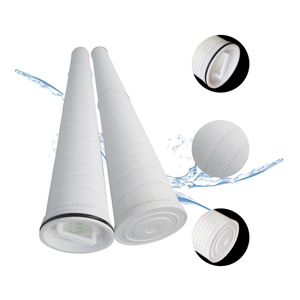 Cartouche filtrante plissée à haut débit en matériau PP, haute capacité d'absorption des impuretés, pour eau industrielle à faible chute de pression - Product Image 1
